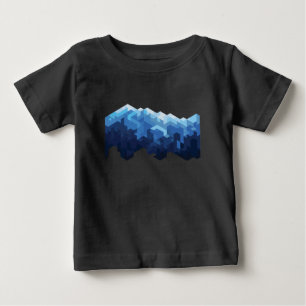 Camiseta Para Bebê Montanha de neve
