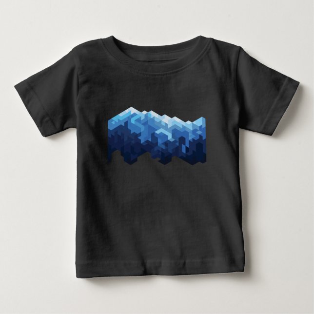 Camiseta Para Bebê Montanha de neve (Frente)