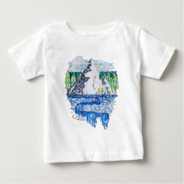 Camiseta Para Bebê Montanha fresca