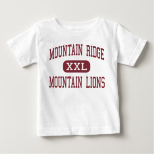 Camiseta Para Bebê Montanha Ridge - leões de montanha - alto -