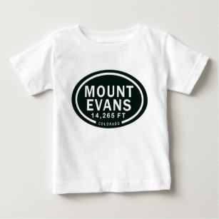 Camiseta Para Bebê Montanha rochosa de Evans 14.265 FT Colorado da