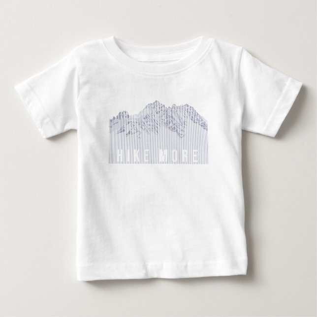 Camiseta Para Bebê Montanhas Hike More (Frente)