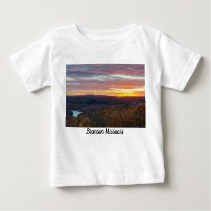 Camiseta Para Bebê Montanhas Ozark Autumn Sunset Baby T shirt