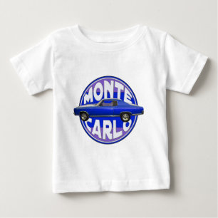 Camiseta Para Bebê Monte Carlo, 1970, meio-noite azul