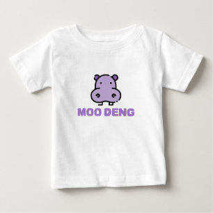 Camiseta Para Bebê Moo Deng Baby Hippo