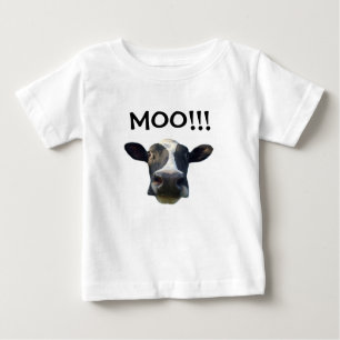 Camiseta Para Bebê MOO!!! T-shirt
