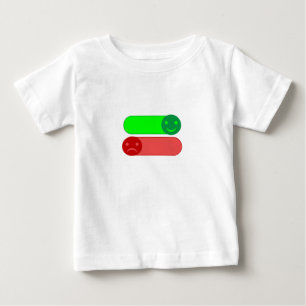 Camiseta Para Bebê Mood Switch Emoji Baby T Shirt