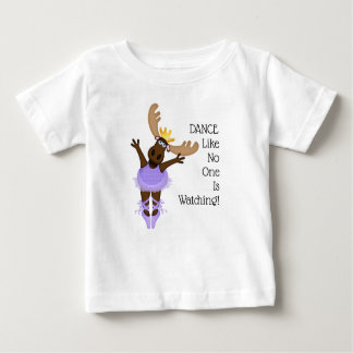 Camiseta Para Bebê Mooserina, o Moose Desajeitado Espero que Dance