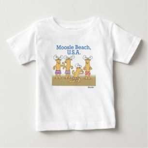 Camiseta Para Bebê Moosle Beach, EUA