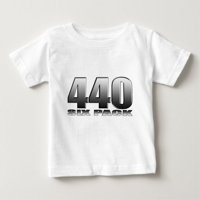 Camiseta Para Bebê Mopar Dodge 440 seis blocos (Frente)