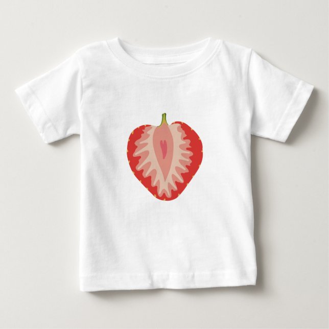 Camiseta Para Bebê Morango (Frente)