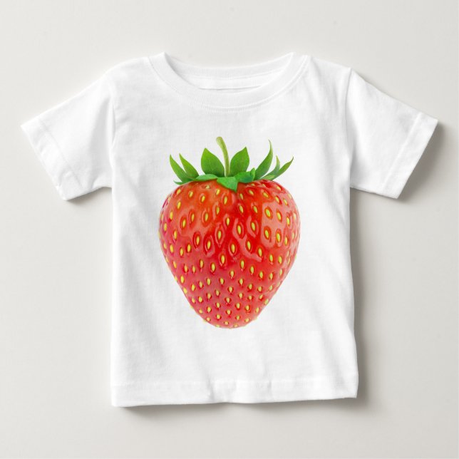 Camiseta Para Bebê Morango (Frente)