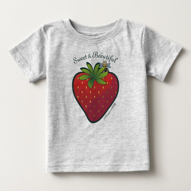 Camiseta Para Bebê Morango (Frente)
