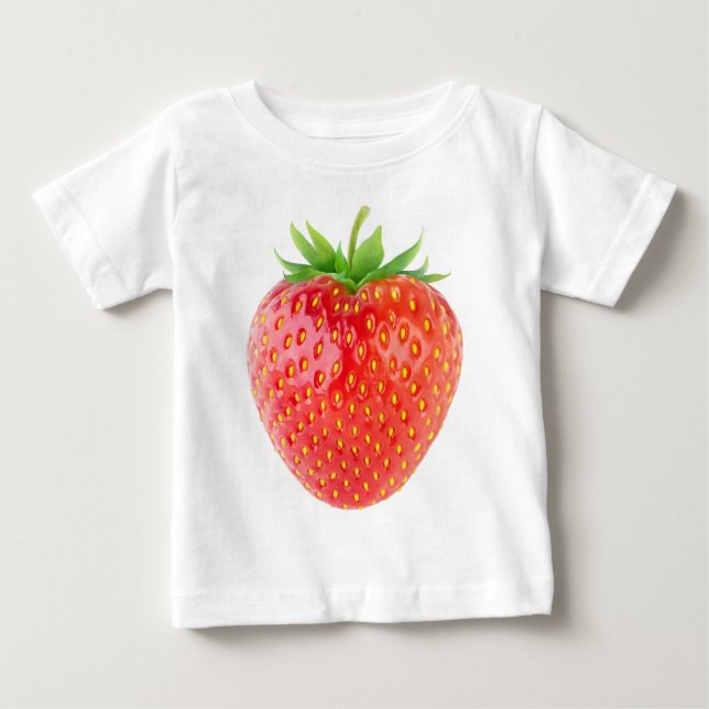 Camiseta Para Bebê Morango (Frente)