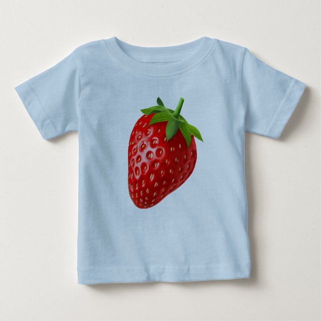 Camiseta Para Bebê Morango (Frente)