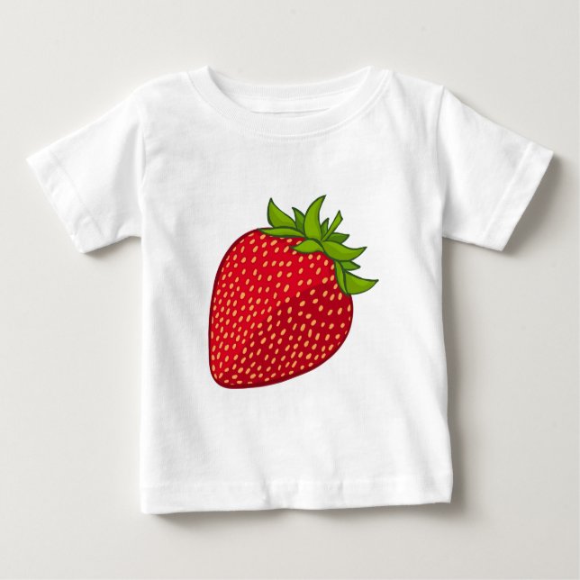 Camiseta Para Bebê Morango (Frente)