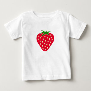 Camiseta Para Bebê Morango Doce