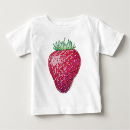 Camiseta Para Bebê Morango em Pé