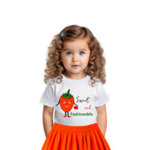Camiseta Para Bebê Morango fashion 