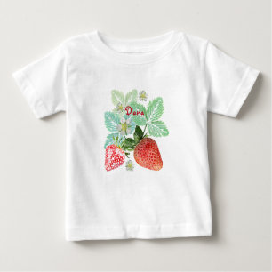 Camiseta Para Bebê Morango, morango, vermelho, fresco, maduro, doce, 