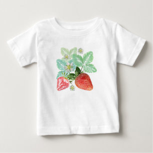 Camiseta Para Bebê Morango, morango, vermelho, fresco, maduro, doce,