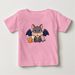 Camiseta Para Bebê Morcego Aconchegante em Cachecol de Tricô Segurand