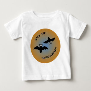 Camiseta Para Bebê Morcegos das bruxas - Laranja