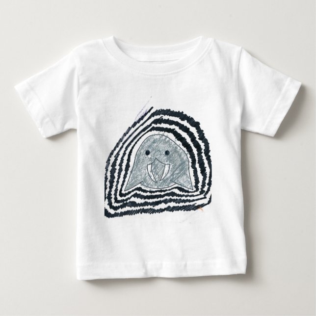 Camiseta Para Bebê Morsa (Frente)
