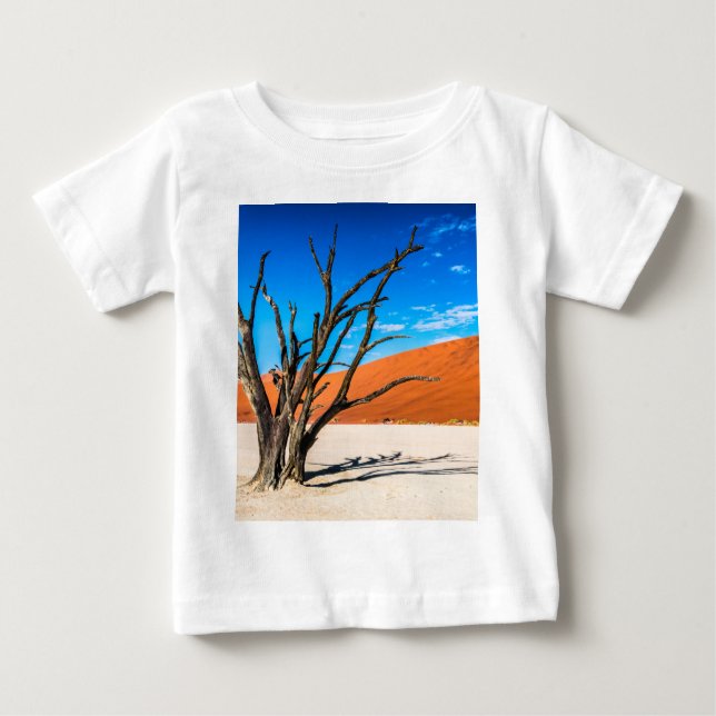 Camiseta Para Bebê Morto em Deadvlei, Namíbia (Frente)