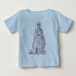 Camiseta Para Bebê mosaico grego de Santa Inês de Roma