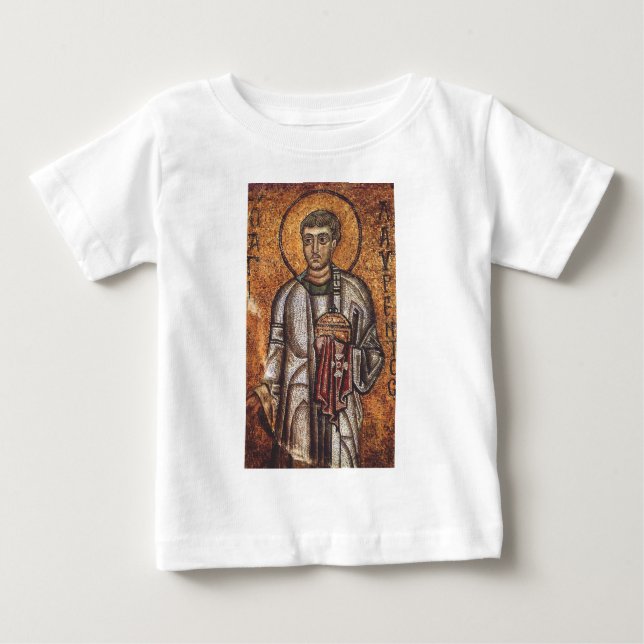 Camiseta Para Bebê Mosaico Histórico de Arte de São Lourenço (Frente)