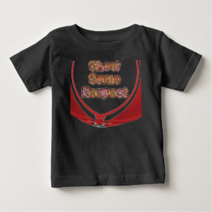 Camiseta Para Bebê Mostrar alguma respeito à Impressão de arte