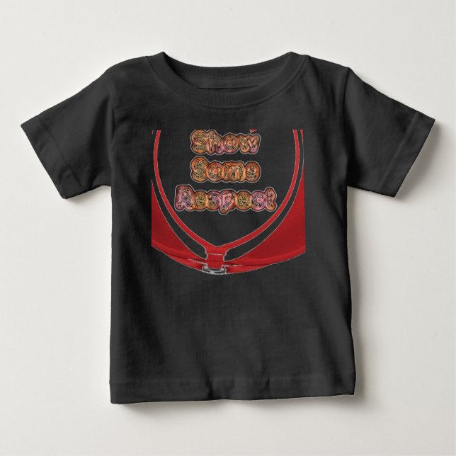 Camiseta Para Bebê Mostrar alguma respeito à Impressão de arte (Frente)