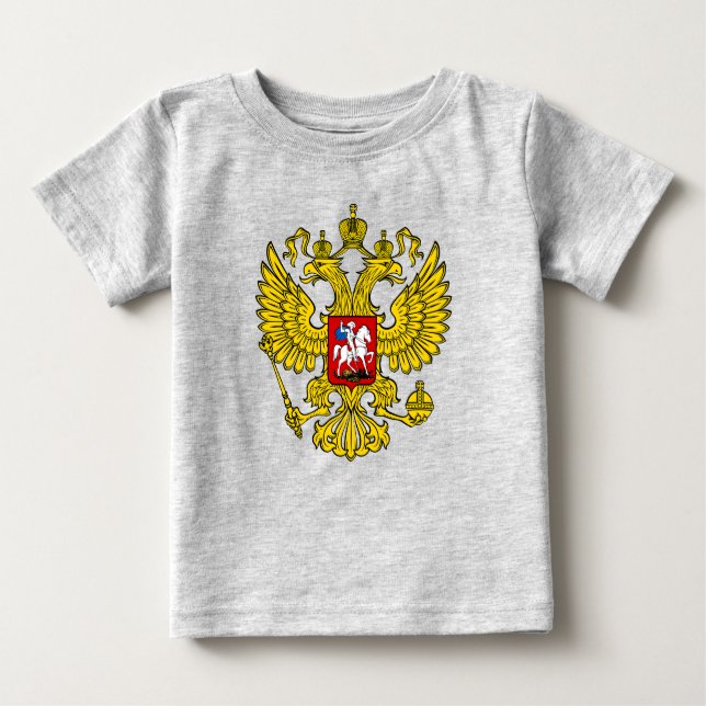 Camiseta Para Bebê Mostre suas cores - Rússia (Frente)