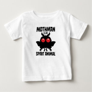 Camiseta Para Bebê Mothman É Meu Animal Espiritual Silhueta