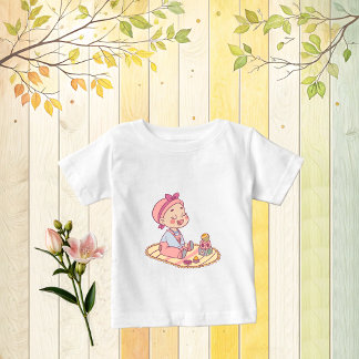 Camiseta Para Bebê Motif Bebê Bonito