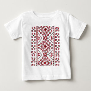 Camiseta Para Bebê Motif tradicional romeno, Motif tradicional romeno
