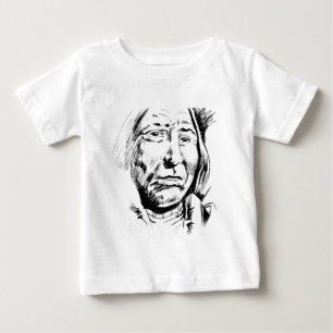Camiseta Para Bebê Motivação do desenho de tinta principal indiano