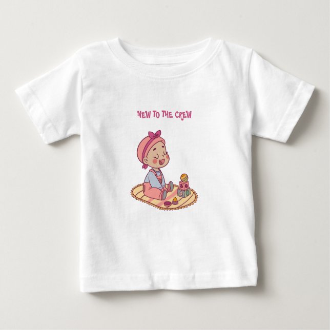 Camiseta Para Bebê Motivo de Bebê Fofo (Frente)