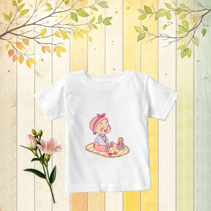Camiseta Para Bebê Motivo de Bebê Fofo