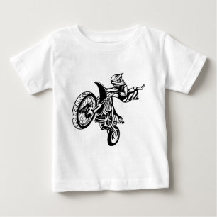 Camiseta Para Bebê Motocross da motocicleta do motociclista