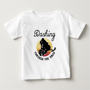 Camiseta Para Bebê Motoneve - Disparando Através Da Neve