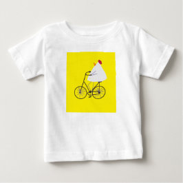 Camiseta Para Bebê Motoqueiro de frango atrevido