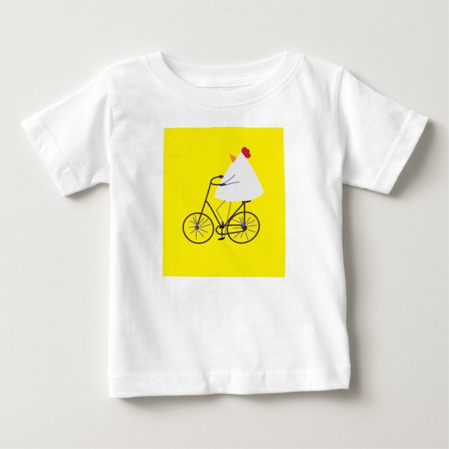 Camiseta Para Bebê Motoqueiro de frango atrevido (Frente)
