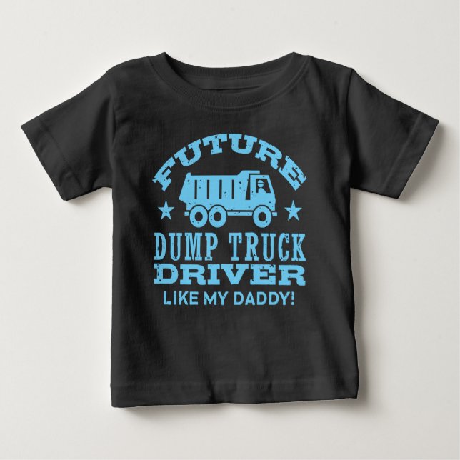 Camiseta Para Bebê Motorista De Caminhão Futuro Como Meu Pai (Frente)