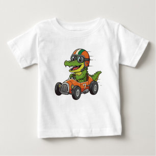 CAMISETA PARA BEBÊ MOTORISTA DE CARRO DE CORTE DE BEBÊ