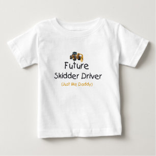 Camiseta Para Bebê Motorista futuro do Skidder