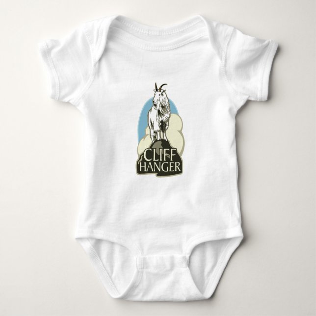 Camiseta Para Bebê Mountain Goat Cliffhanger (Frente)