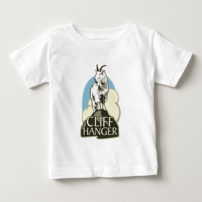 Camiseta Para Bebê Mountain Goat Cliffhanger (Frente)
