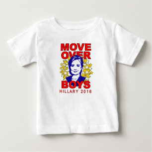 Camiseta Para Bebê Movimento de Hillary Clinton sobre o T do plissado